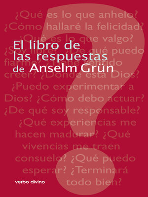 cover image of El libro de las respuestas de Anselm Grün